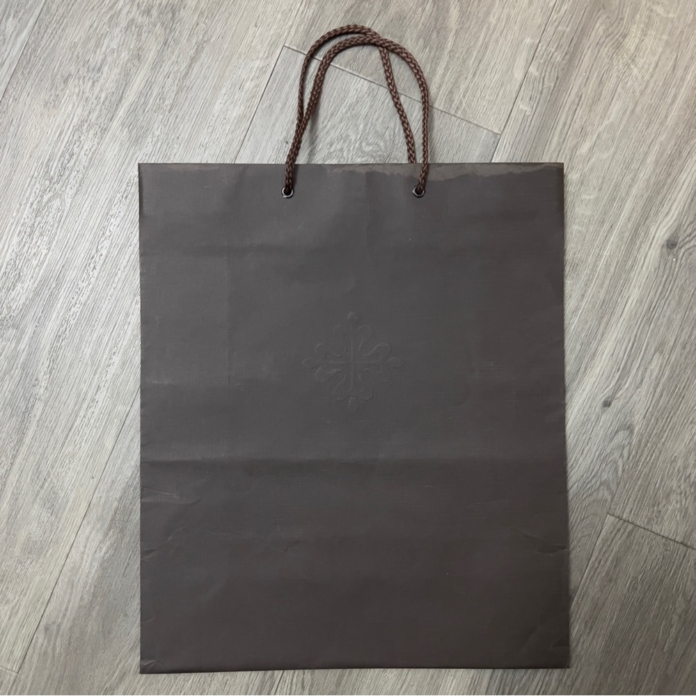 PATEK PHILIPPE Brown Shopping Bag / Gift Bag 15x12.5x5.10 inches